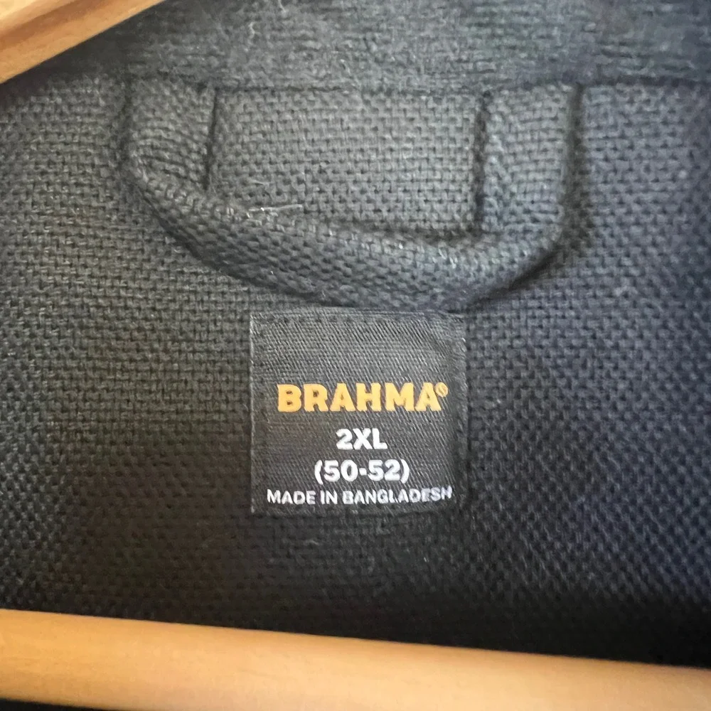 Brahma Vest Men 2XL Black Canvas Quilted Lined Full Zip Workwear Utility Jacket